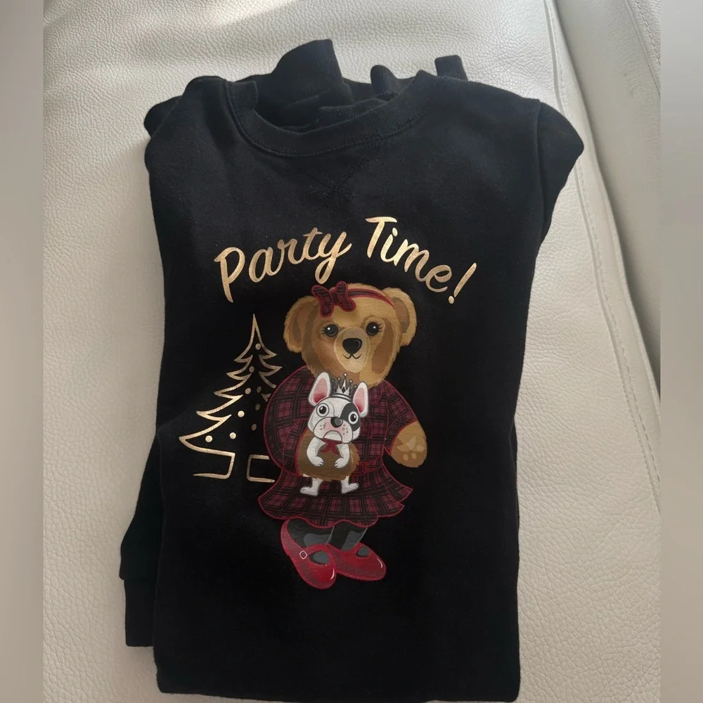 Ralph Lauren Black Party Time Bear One Piece warm outfit 24 mo GUC